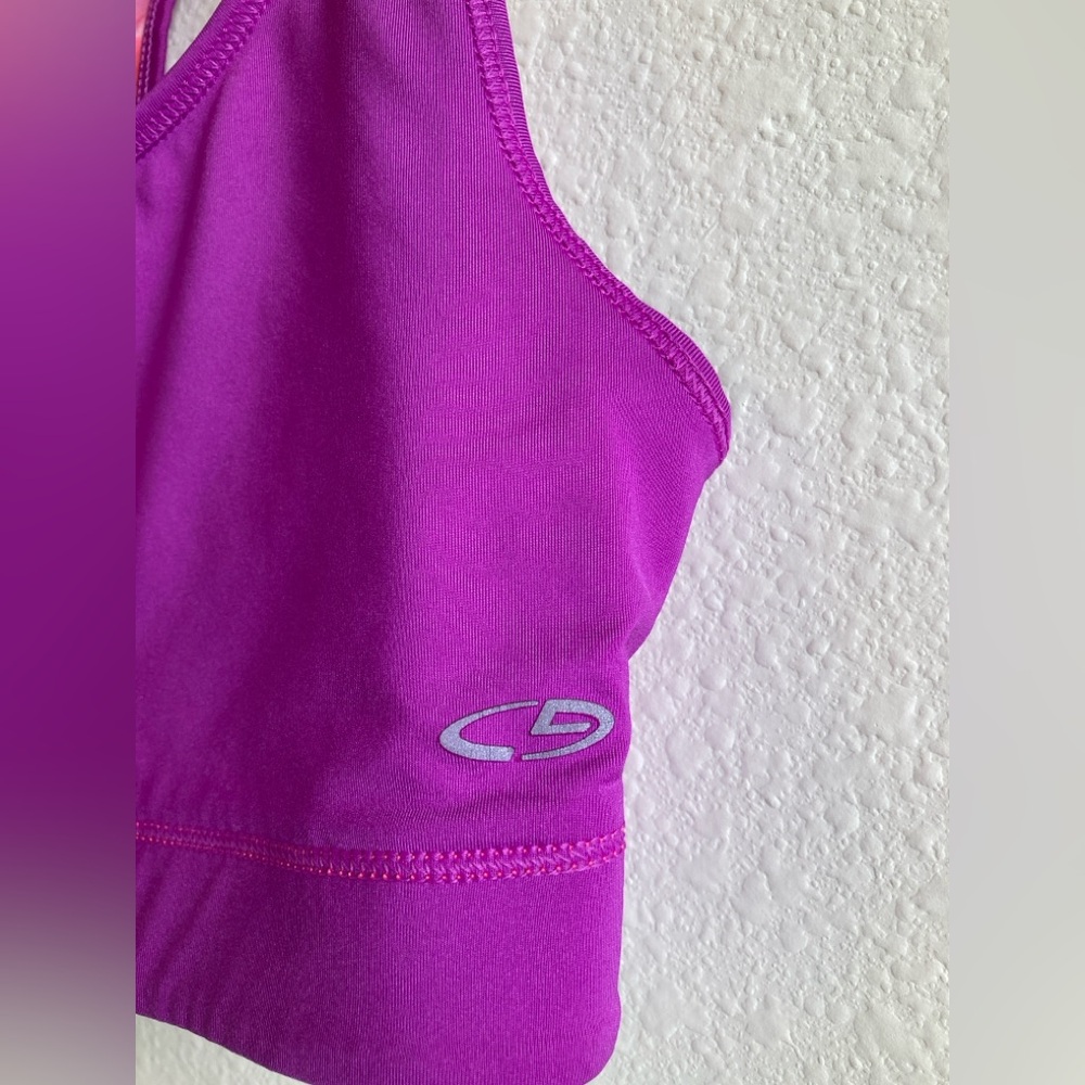 C9 by Champion Reversible Striped/Purple Sports Bra Size S/M - Picture 6 of 9